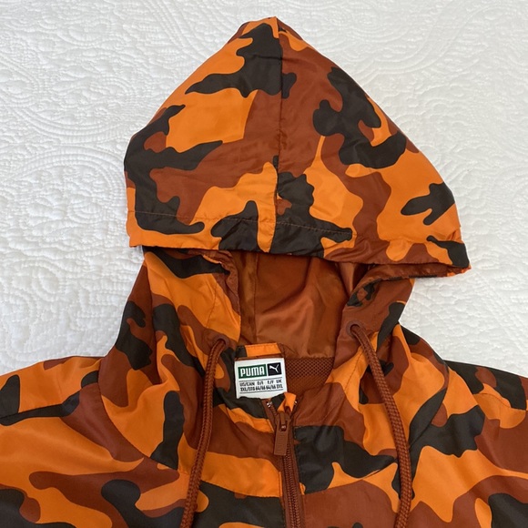 Sale!🛍️NWOT Pullover Windbreaker-Orange Camo Print - Picture 3 of 10